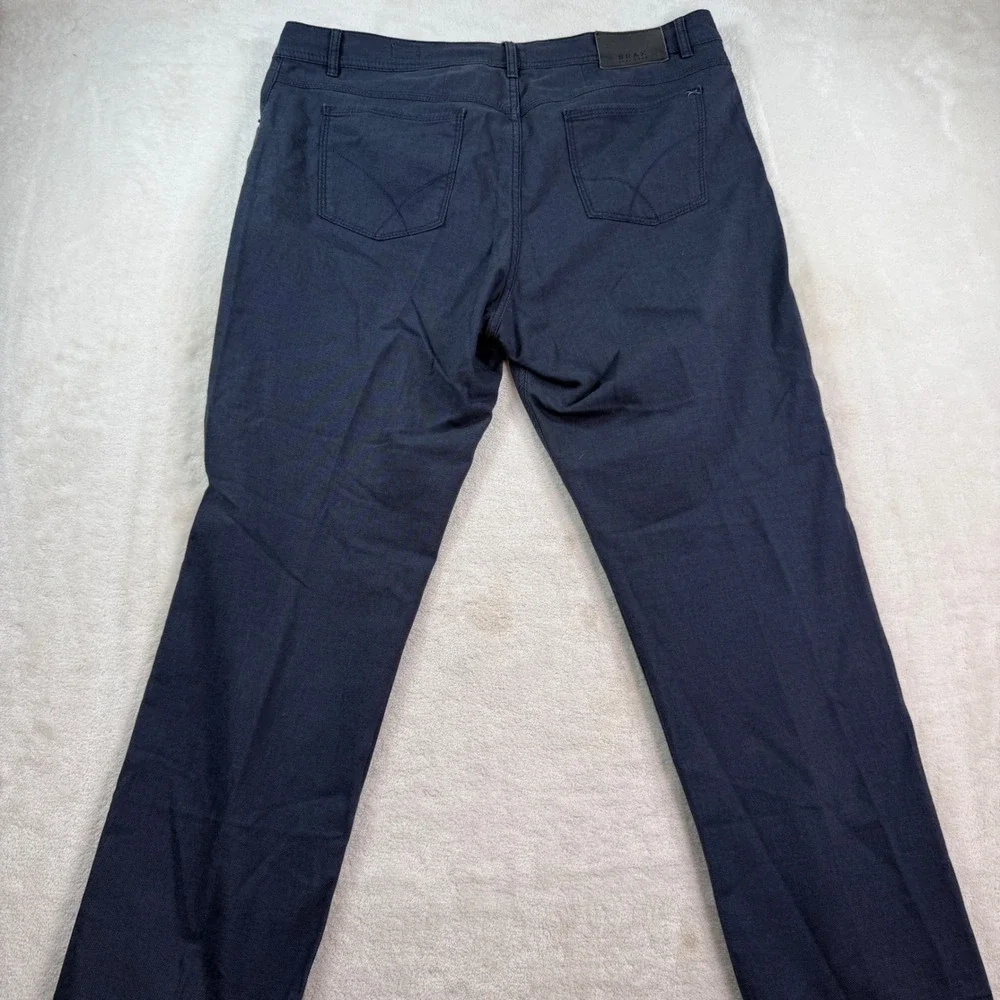 Brax Feel Good Cooper Fancy Regular Fit Navy Blue Pants Mens 38/34 82-1527/23